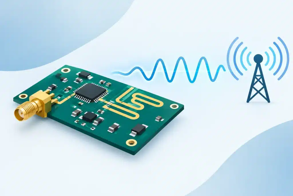 RF PCB design that maintains signal stability